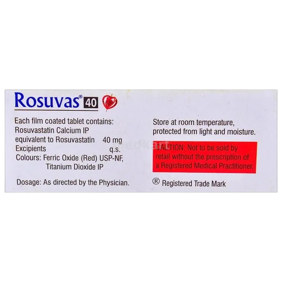 rosuvas 40mg tablet 10's